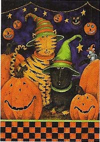 Halloween Cats Flag   28 x 40
