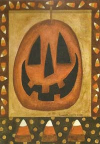 Primitive Pumpkin Flag   28 x 40