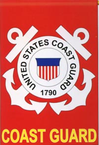 View Coast Guard Applique Garden Flag 13.5"x18" - 58017TG