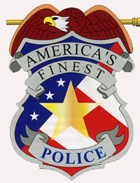 View Police Applique 3-D Flag - 08030TG