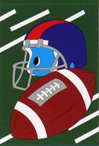 View Football Applique Flag 28"x44" - 09005tg