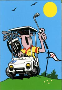 View Golfer Applique Flag 28"x40" - 09008tg