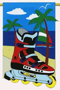 View Rollerblade Applique Flag 28"x44" - 09029TG