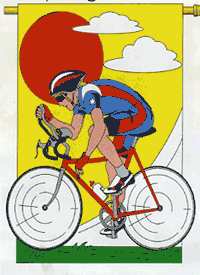 View Bicycling Appique Flag 28"x44" - 09031TG