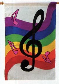 View Music Nylon Flag 42"x28" - 9033GFK