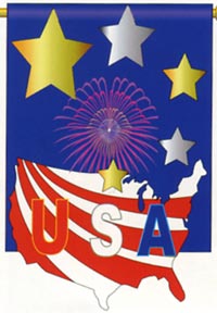 View U.S. Occaion Applique Garden Flag 13.5"x18" - 61034TG