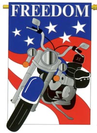View Freedom Nylon Flag 28"x44" - 11045tg
