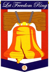 View Freedom Bell AppliqueGarden Flag 13.5"x18" - 61048TG