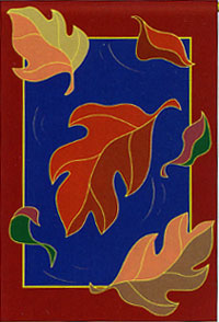 View Leaves Applique Flag 28"x44" - 13022TG