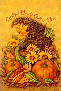View Cornucopia Silk Reflections Flag 29"x43" - 131060EG