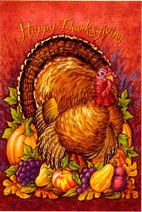 View Happy Thanksgiving Turkey Silk Reflections Garden Flag 12.5"x18" - 141061EG