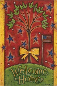 View Patriotic Welcome Silk Reflections Flag 29" x 43" - 131589eg