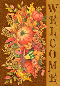 View Bountiful Welcome Flag 28"x40" - 1372CD