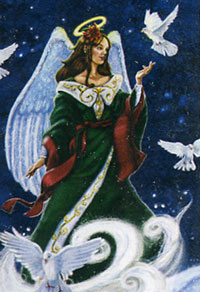 View Angel and Doves Flag 29"x43" - 13742EG
