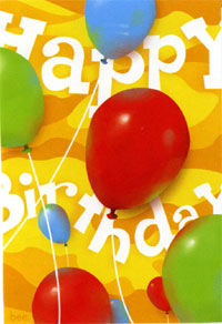 View Happy Birthday Balloons Silk Reflections Garden Flag 12.5"x16" - 14856EG