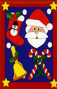 View X'MAS House Applique Garden Flag 12.5"x16.5" - 64051TG