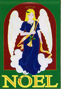 View Heralding Angel Applique Flag 28"x44" - 14055TG