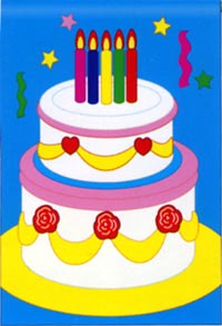 View Party Cake Nylon Flag 28"x40" - 15001tg
