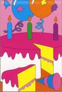 View Birthday Party Nylon Flag 28"x40" - 15004tg