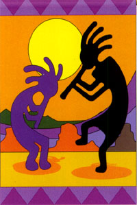 View Kokopelli Applique Garden Flag 13.5"x18" - 65022TG