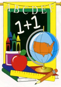 View School Applique Garden Flag 13.5"x18" (letters are appliqued on both sides) - 65024tg