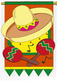 View Fiesta Applique Garden Flag 13.5"x18" - 65026TG