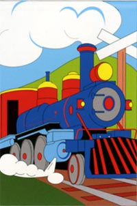 View Train Applique Garden Flag 13.5"x18" - 65030TG