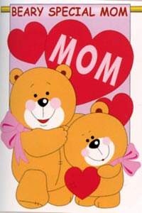 View Love Mom Applique Garden Flag 13.5"x18" (Letters are appliqued on both sides, metallic fabric & glitter stitching) - 65035tg