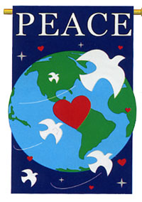 View Peace Applique Flag 28"x44" - 15044TG