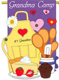 View Grandma Camp Applique Flag 28"x44" - 15055TG