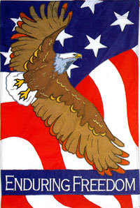 View Enduring Freedom Applique Flag 28"x41" - 15292EG