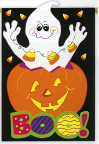 View BOO Ghost Applique Garden Flag 12.5"x18" - 16322EG