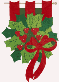View Wreath Sculpted Applique Flag 30"x44" - 15330EG