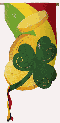 View Shamrock Magic Applique Flag 28"x44" - 15379EG