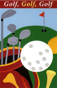 View Golf Golf Golf Applique Flag 28"x44" - 15422EG