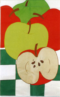 View Apple Applique Flag 28'x44" - 15450EG