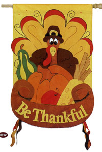 View Be Thankful Applique Garden Flag 12.5"x18" - 16451EG
