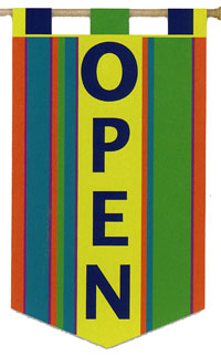 View Open Applique Banner/Flag 25.5"x46" - 15489EG