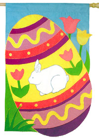 View Easter Egg Applique Garden Flag 12.5"x18" - 16500EG