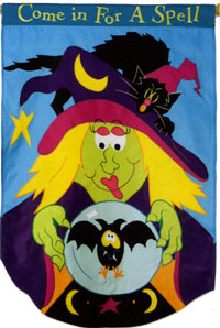 View Come in for a Spell Applique Flag 30"x44" - 15582EG