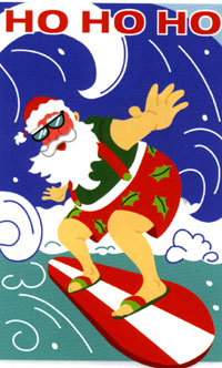 View Surfin' Santa Garden Flag 12.5"x18" - 16603EG