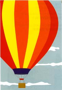 View Hot Air Balloon Applique Flag 30"x44" - 15616EG