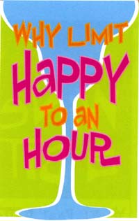 View Why Limit Happy to An Hour Applique Flag 28"x40" - 15639EG