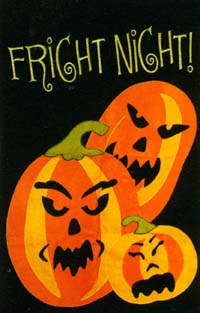 View Welcome to Fright Night Applique Flag 28"x44" - 15647EG