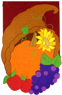 View Cornucopia Applique Garden Flag 12.5"x18" - 16732EG