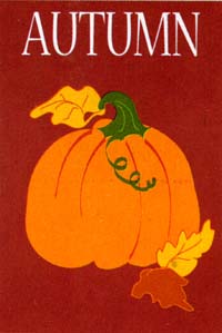 View Autumn Pumpkin Applique Flag 28"x44" - 15733EG