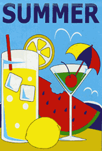 View Summer Vacation Applique Flag 28"x44" - 17009TG
