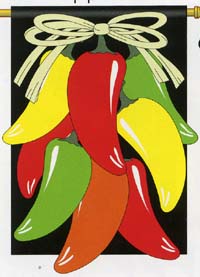 View Hot Pepper Applique Flag 28"x44" - 17013tg