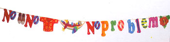 View No Shoes No Shirt No Problem stringed banner 108" long - 1801CD