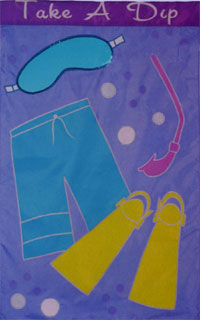 View Take a Dip Applique Flag 28"x44" **last one available** - 23692